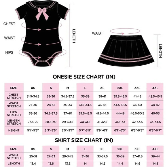 Cotton Romper Pajamas Full Black Bodysuit  Cosplay Magical Onesie Skirt Set - Picture 4 of 7